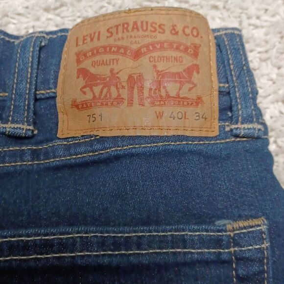 Levi's 751 Men's Denim Regular Leg Jeans Blue Size 40 x 34 Cowboy Ranch Country - Picture 10 of 10